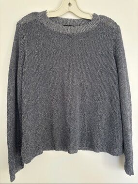 Eileen Fisher Heathered Gray Crewneck Sweater